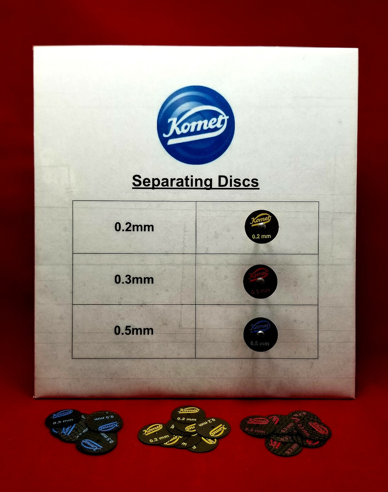 Komet Fiber Separating Discs – 9528 0.2 mm – 9529 0.3 mm – 9530 0.5 mm