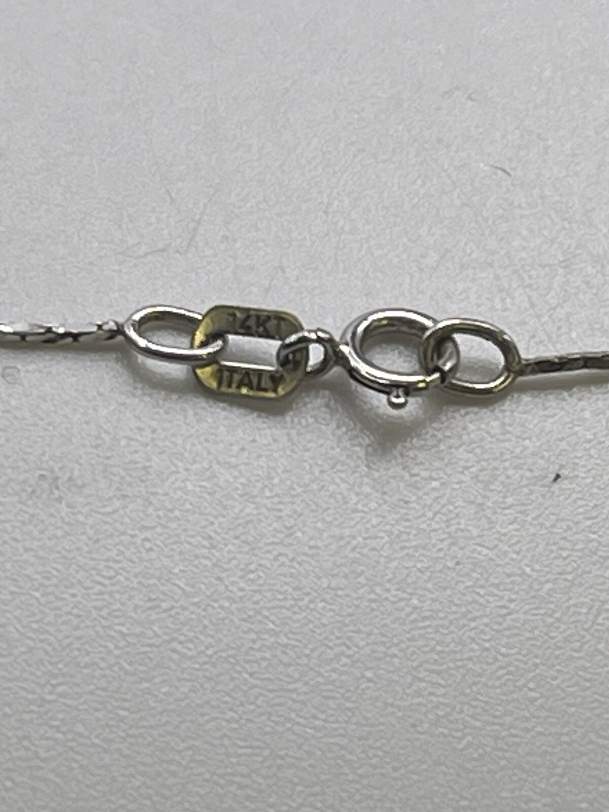 14K White Gold 18 Inch Necklace w/ Diamond Heart Pendant .18tcw 3.2grams