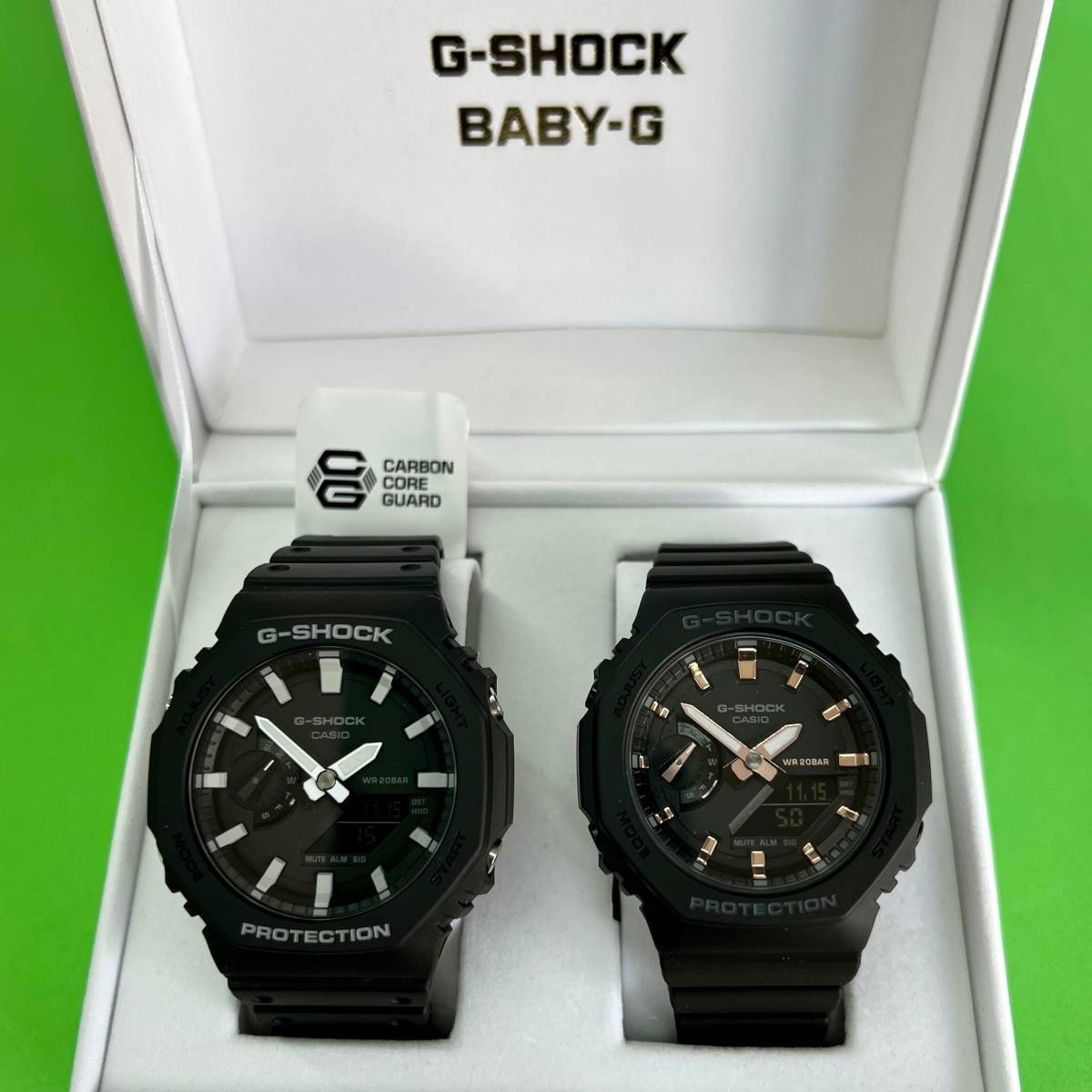 Brand new with CASIO G SHOCK pair watch men’s GA 2100 1AJF women’s GMA S2100 1AJ