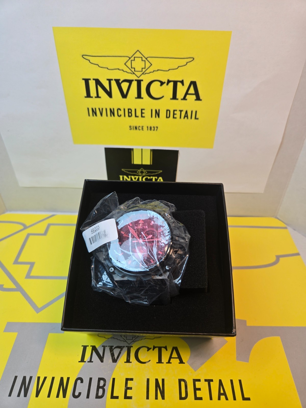 Invicta Coalition Forces Spline Mens Watch 50mm Black w/ Red Iridescent Dial NEW