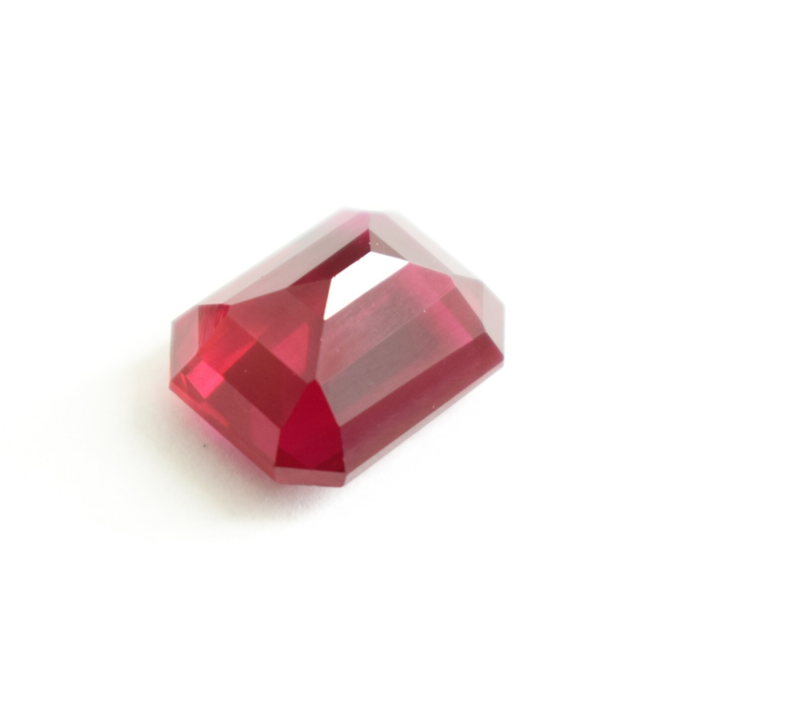 Myanmar’s 9.50Ct Red Ruby Natural Beautiful Emerald Cut Certified Loose Gemstone