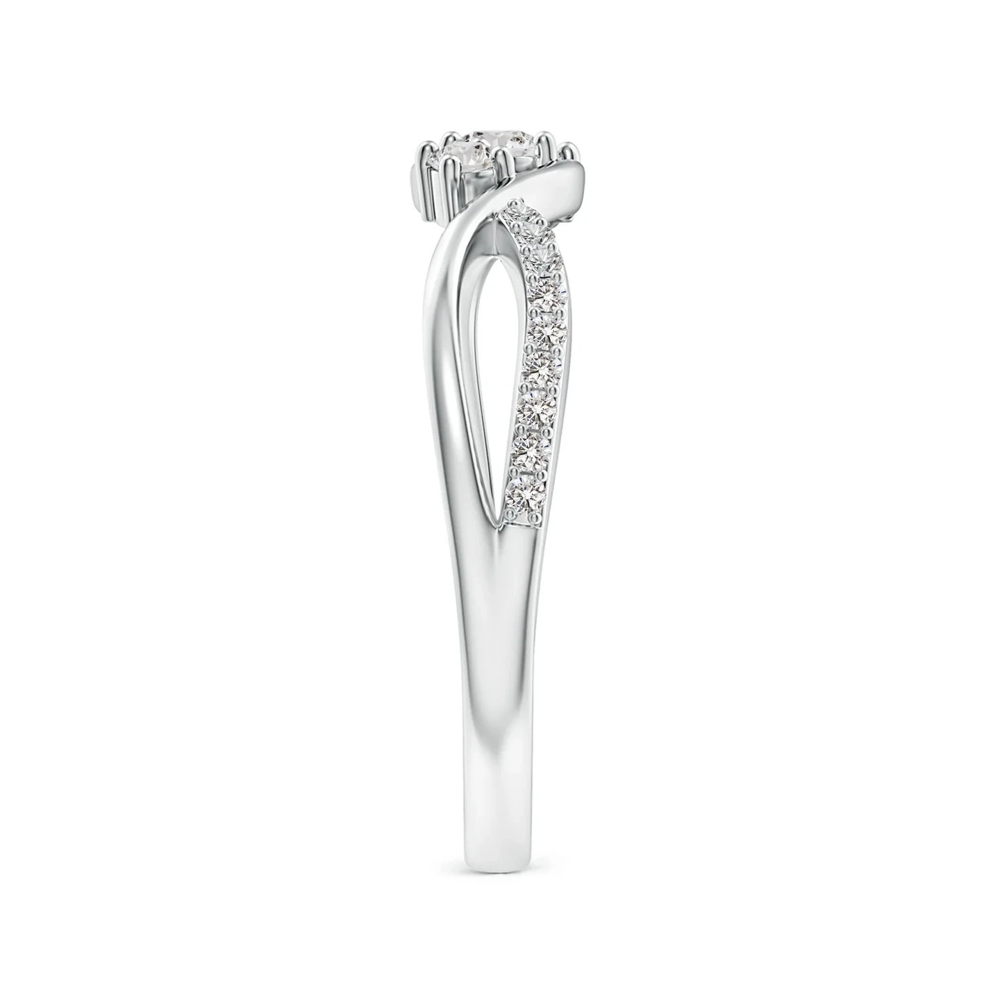 Engagement Ring Round 0.25 Carat Lab Created Diamond PT950 Platinum Band 4 4.5 5