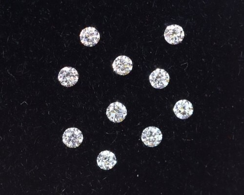 0.05 CT G-H/SI COLOR NATURAL LOOSE DIAMOND 10 PIECE ROUND SHAPE 2.35 MM 0.50 TCW