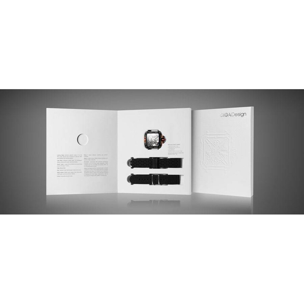 CIGA Design X Series Automatic Openworked Steel Square Black Men’s Watch