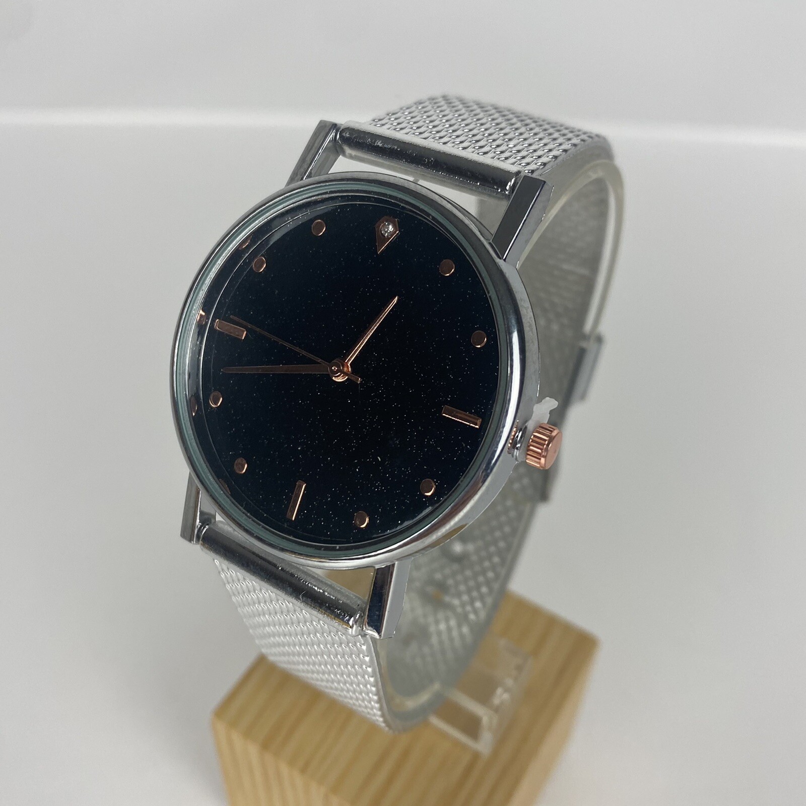 Ladies Sparkle Black and White Wrist Watches -Women Quartz Analogue Casual Watch
