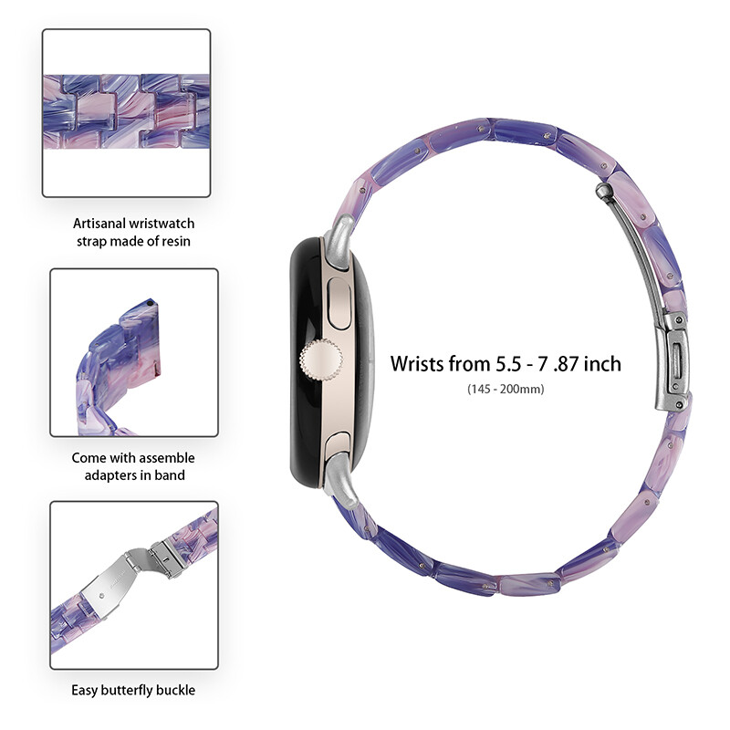Replacement For Google Pixel Watch 1 2 Resin Stainless Steel Watch Band Strap