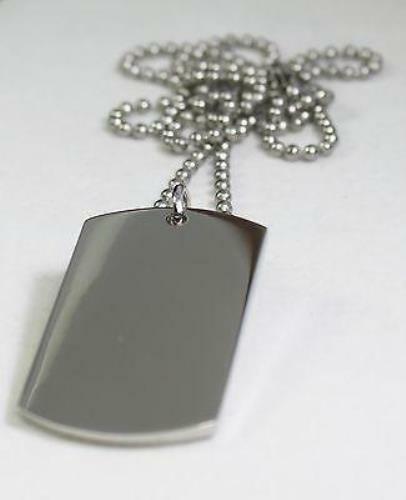 SOLID STAINLESS STEEL HEAVY DUTY 2 SIDES ENGRAVE TEXT ONLY