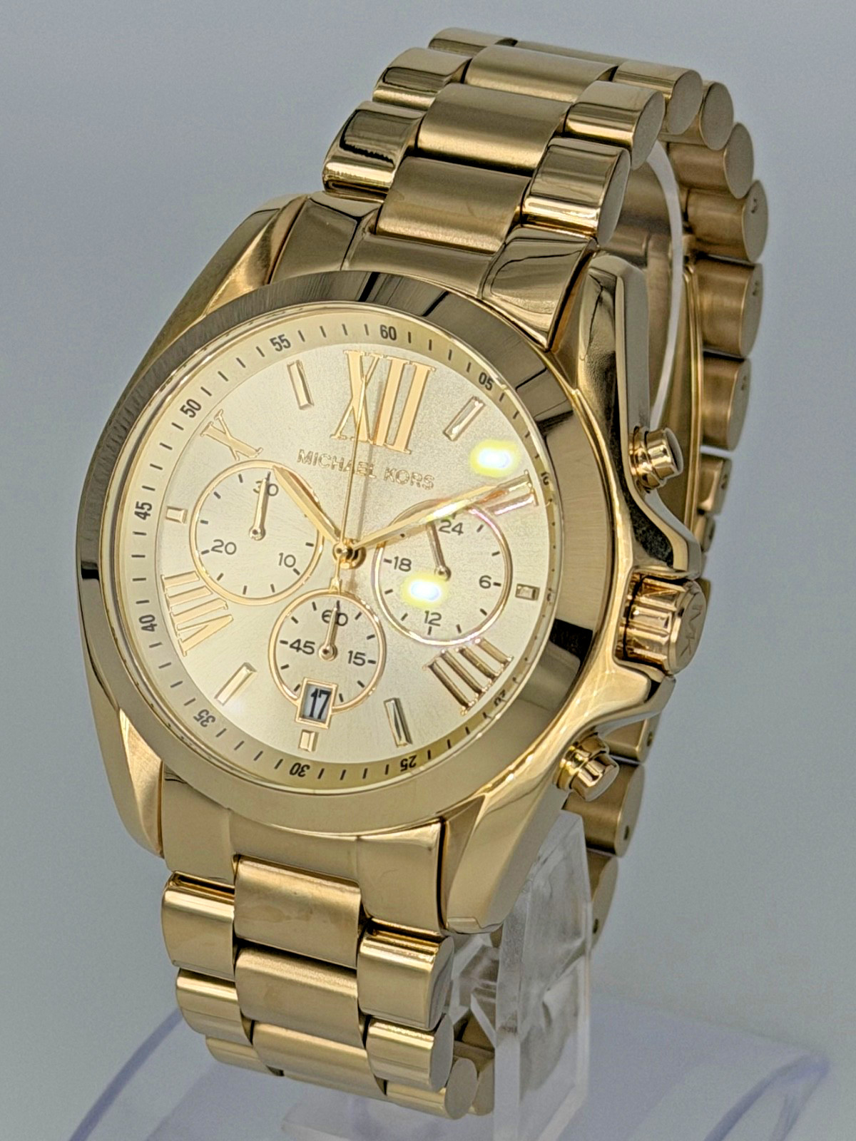MICHAEL KORS Bradshaw MK5605 Unisex Chronograph 40mm Case Gold Analog Wristwatch