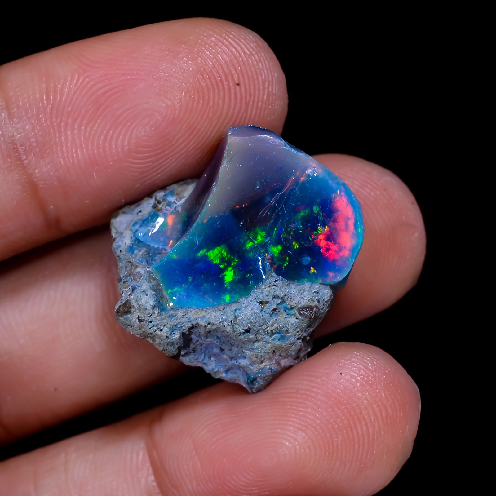 14.00 Ct Natural Black Ethiopian Opal Rough – Ideal for Jewelry, Smoked Opal Raw