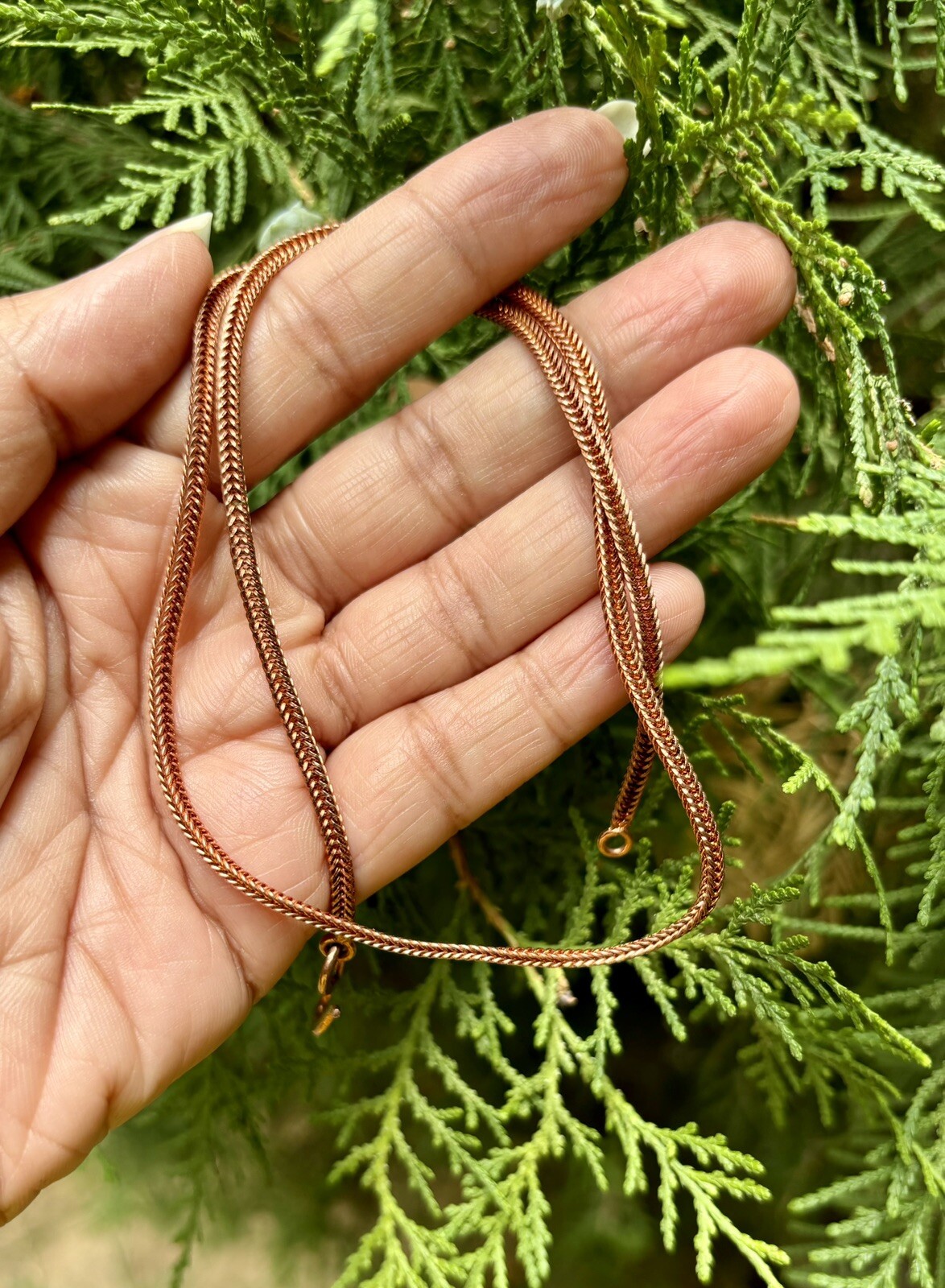 6 inch Pure Copper Wheat Chain Bracelet, Healing Copper Jewelry, Spiritual