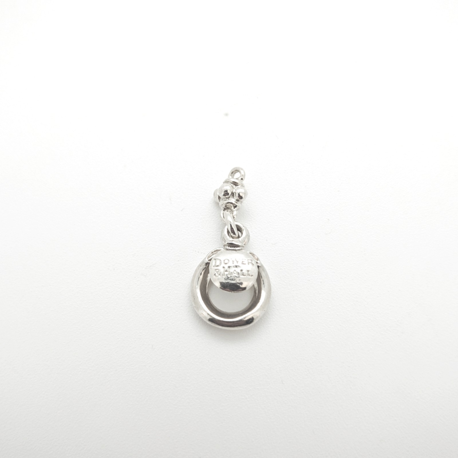 Dower & Hall Silver Charm Dangle Pendant Logo D&H Sterling Silver 925