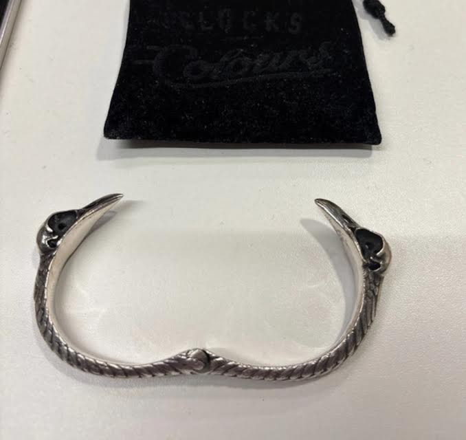 Clocks and Colours Silver Bracelet Night Shift 925 Serling Crow Bangle