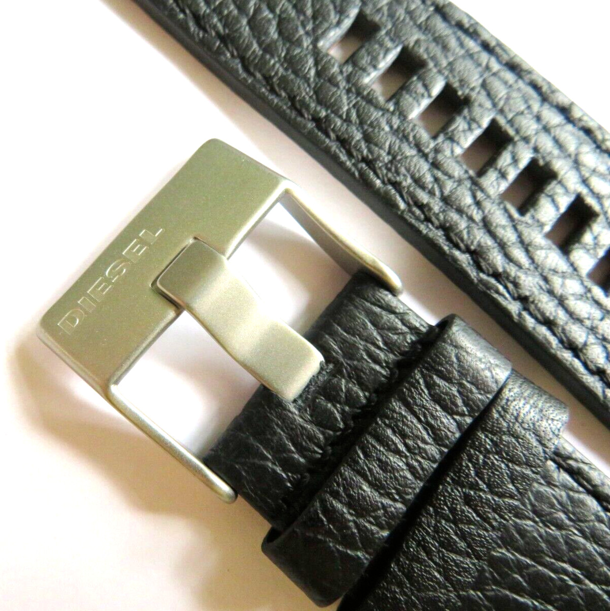 DIESEL Original Replacement Leather Strap DZ1613 Watch Strap Black 24 Mm