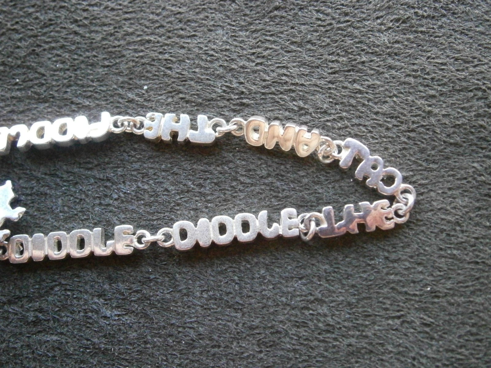 Hey Diddle Diddle Cat & the Fiddle Vtg SHORT Sterling Silver Bracelet 5.5″ ~ 6g