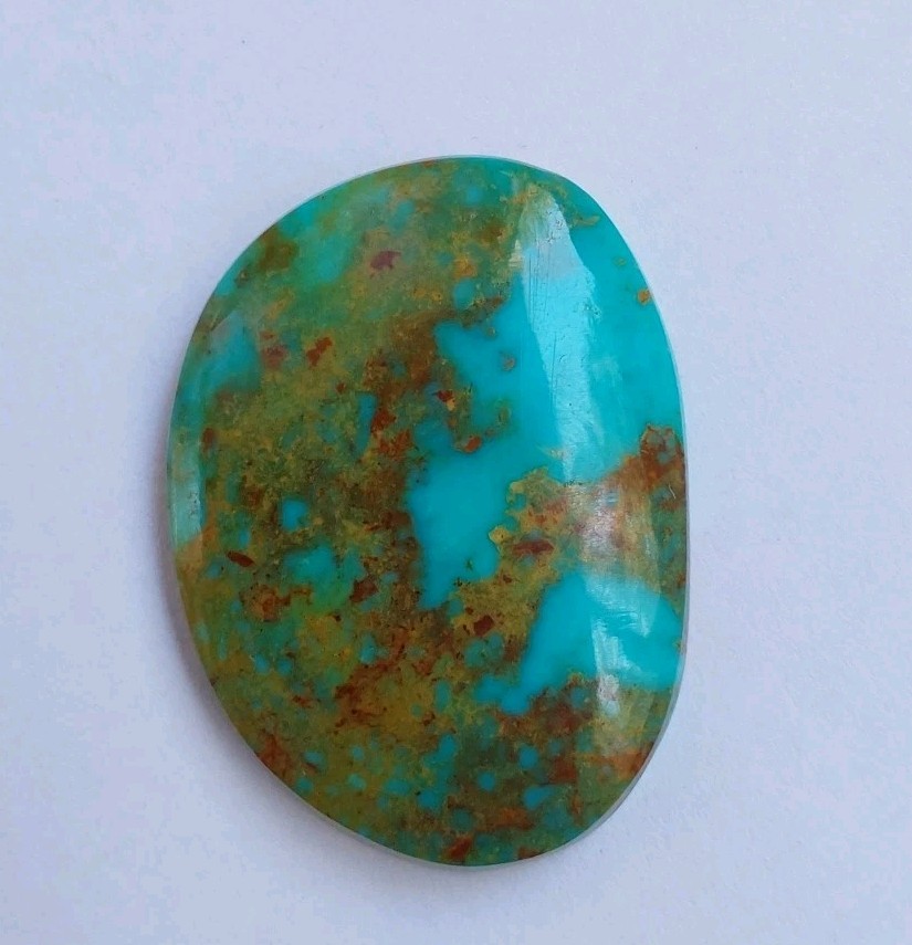 Natural Bisbee Turquoise 38 Carat Cabochon Sky Blue & Brown No Backing #13