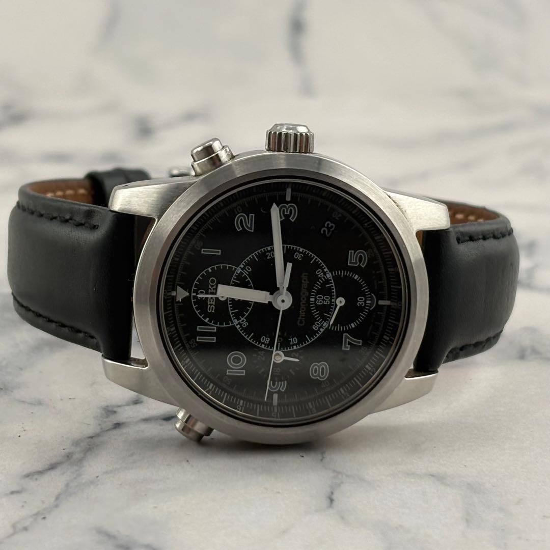 Seiko SUS Chronograph 7T27-7A40 Quartz Watch Glass Faulty Box Included