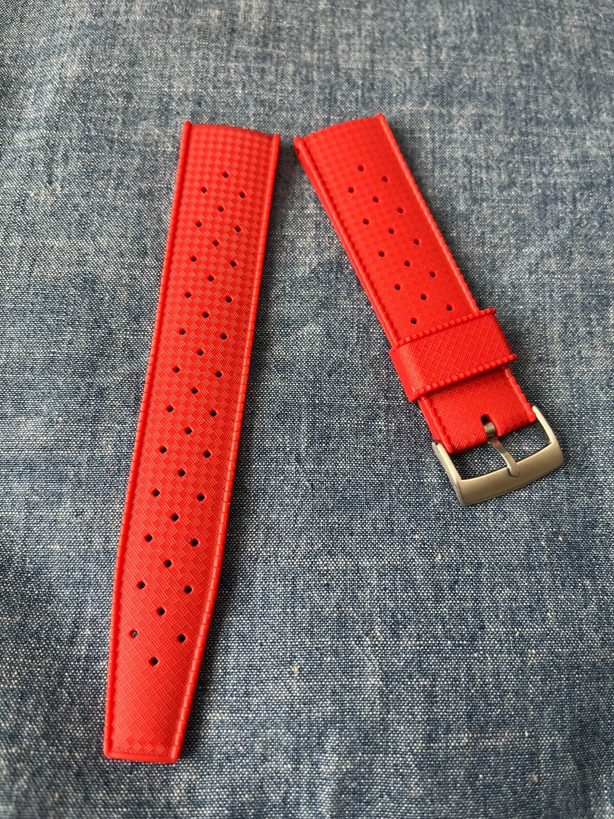 WISCASSET WATCH STRAPS Tropical Diver Rubber Watch Strap (FREE SHIPPING)