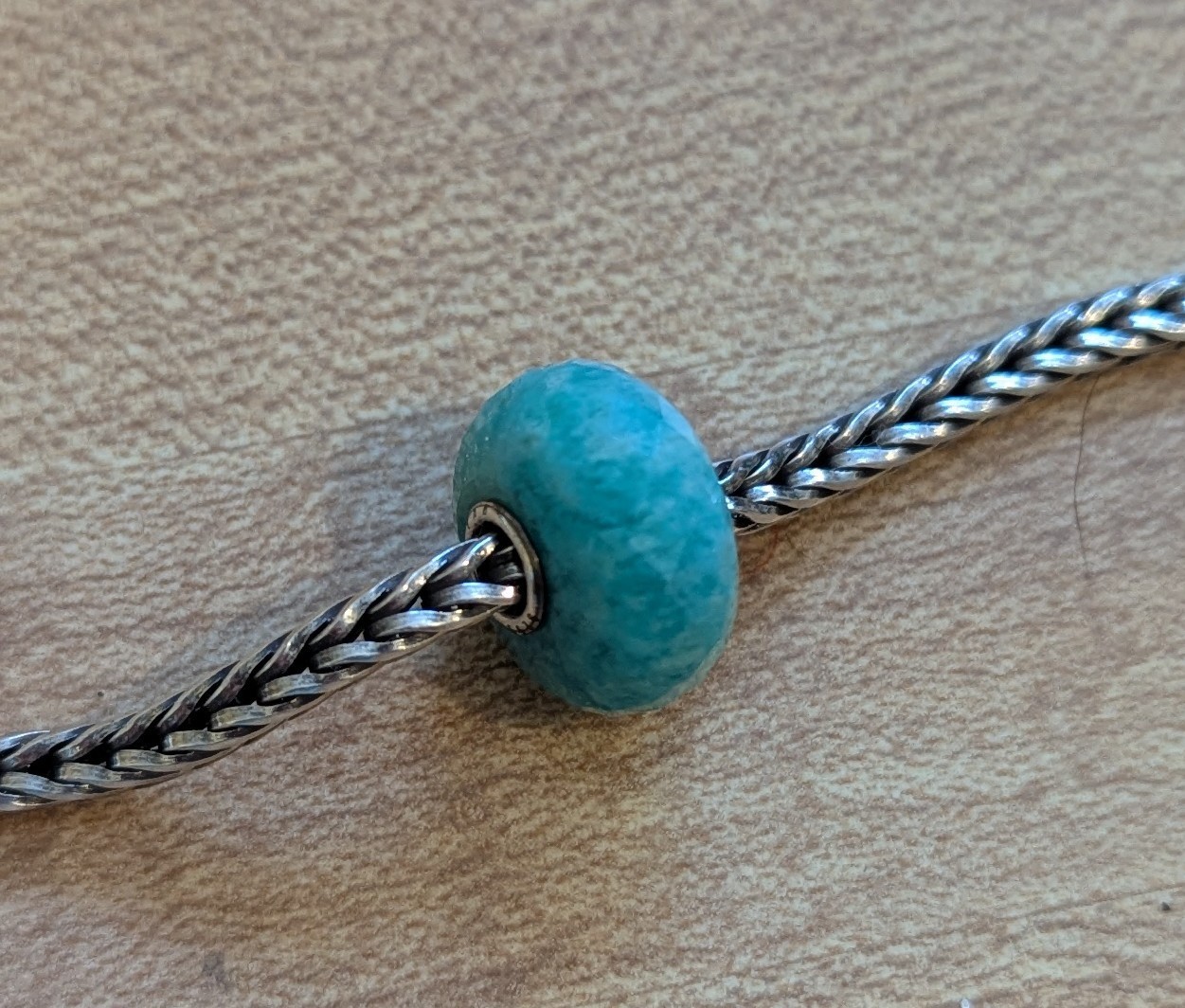 Authentic TrollBeads Amazonite Faceted Gemstone Bead