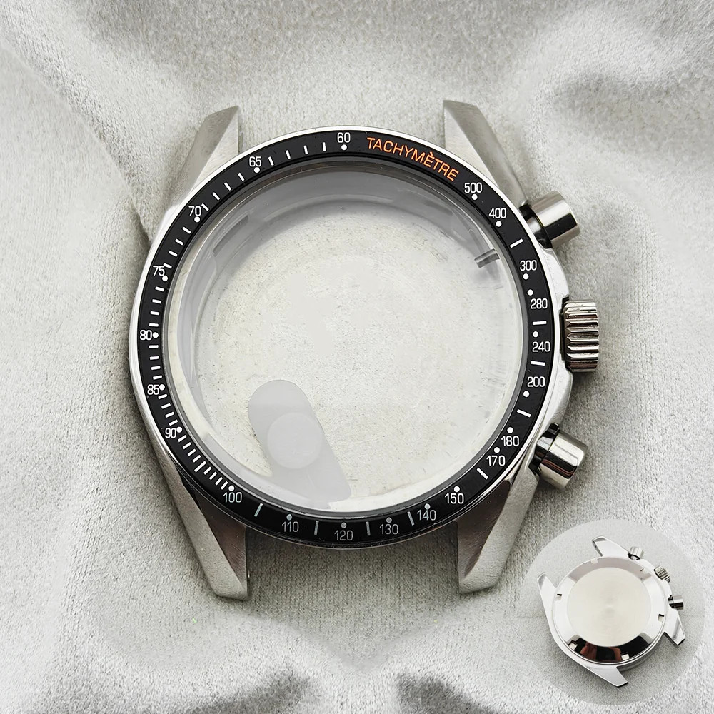 39.7mm VK63 Watch Case Metal Waterproof Moon Back Fit for 20mm Strap