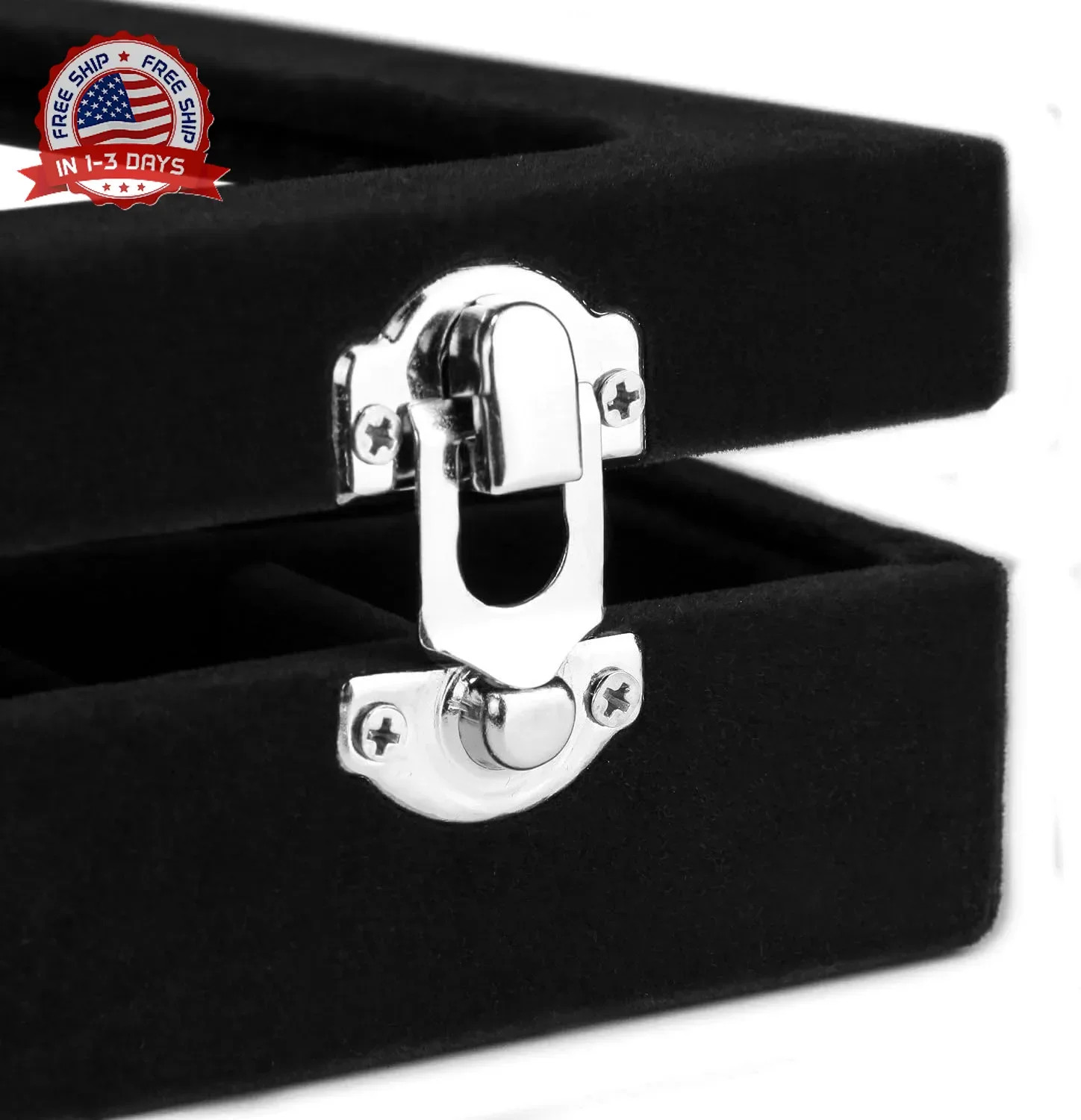 Velvet Jewelry Box 24 Grid Jewelry Earrings Display Organiser Box Ring Tray Hold