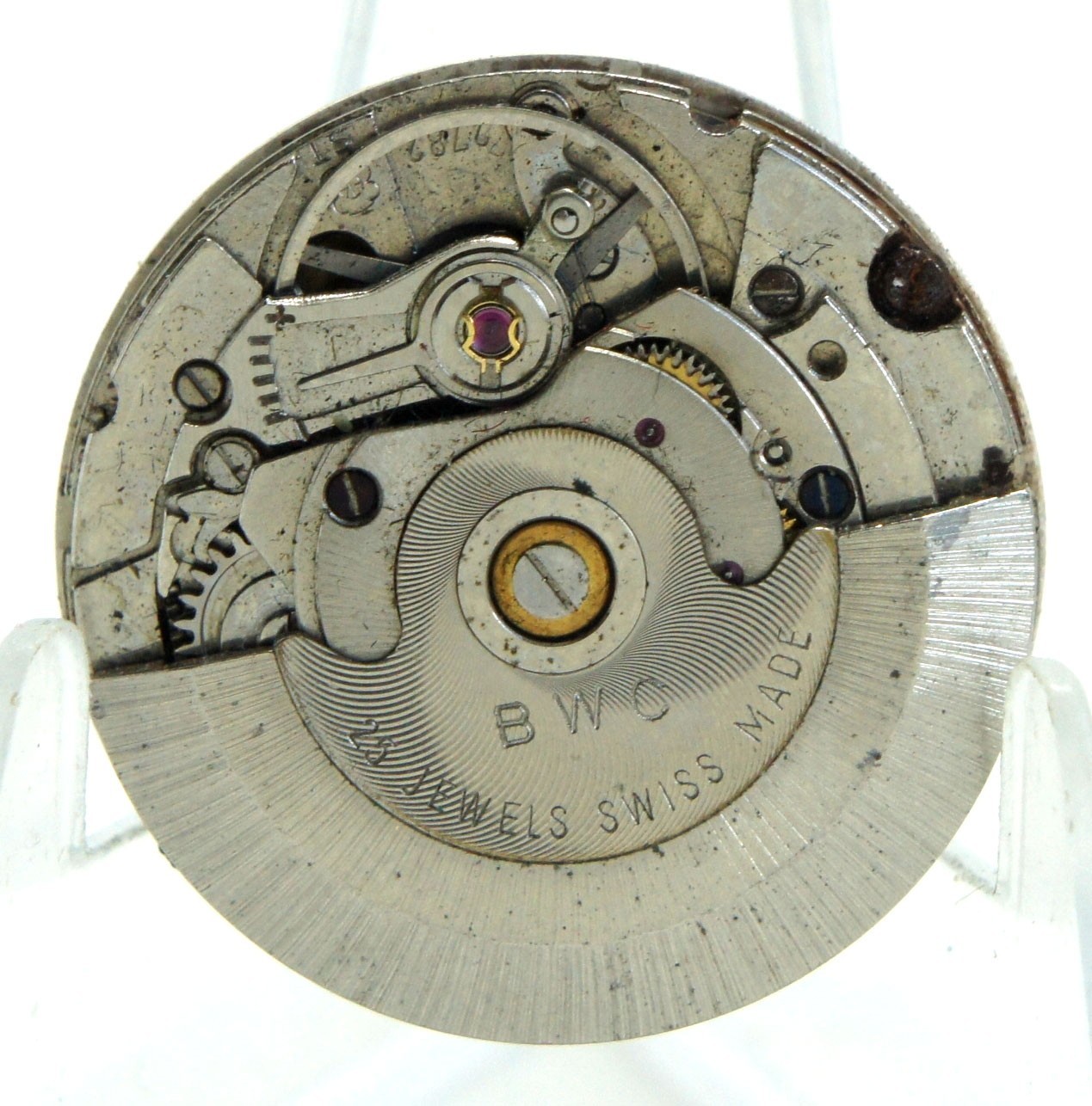 Vintage BWC Swiss Automatic Watch Movement ETA 2782 25 Jewels Dial Parts Repair