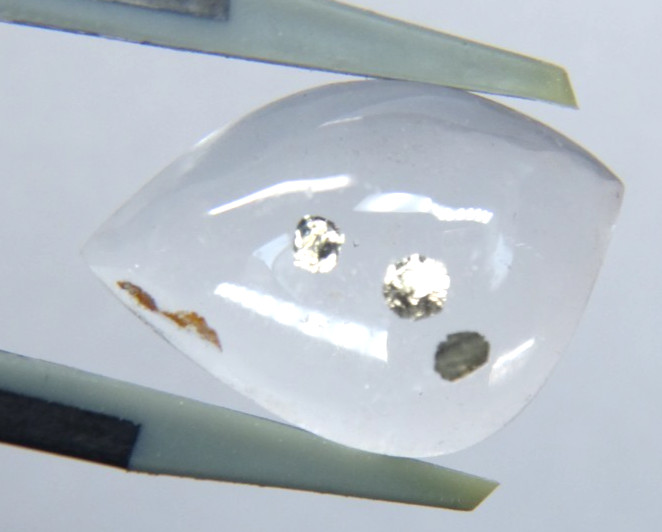 IP26 Pyrite Marcasite in quartz 5.90ct 15x10x4mm free form inclusions in Quartz