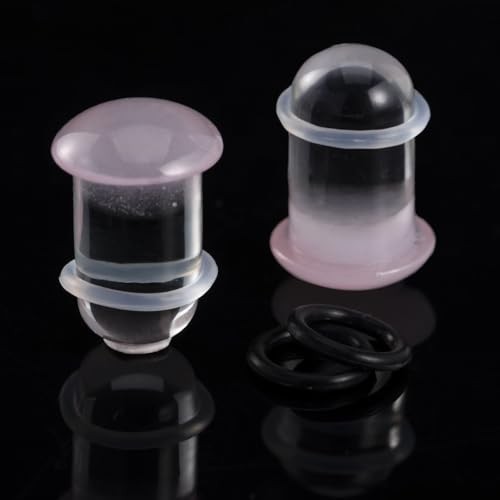 Glass Ear Stretching Kit 0.5mm Increment Gauges 16G – 00G 6mm-8mm (2g-0g) Pink