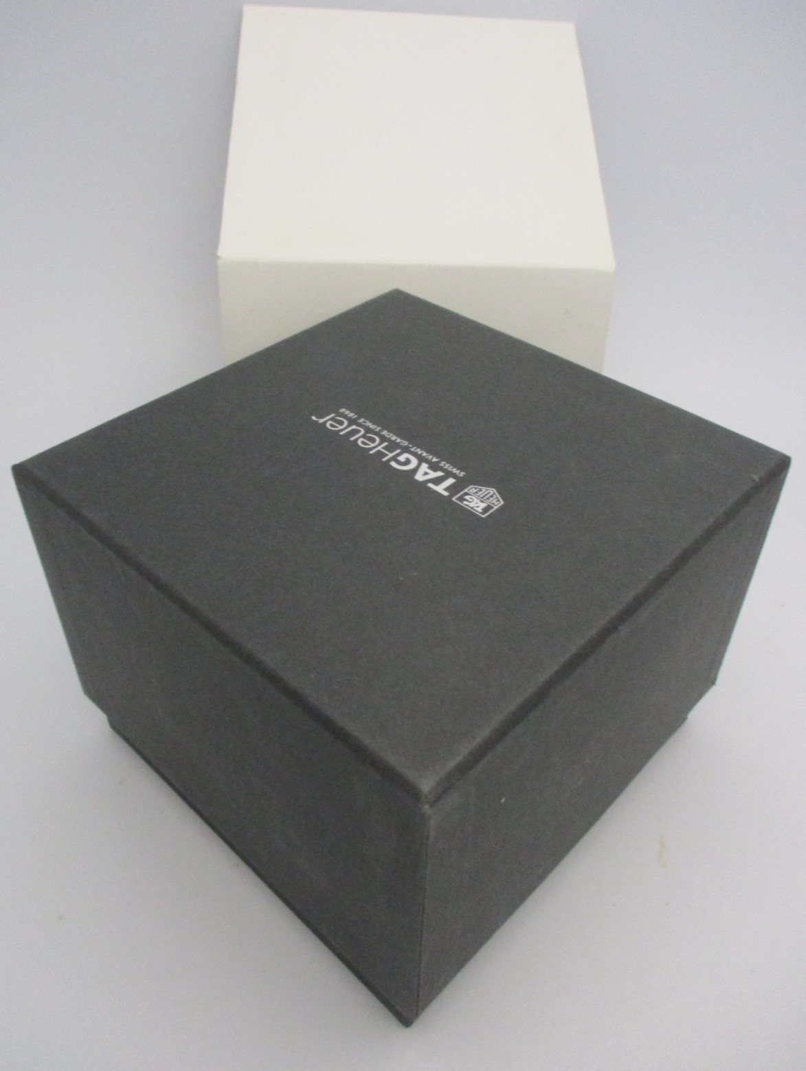 HEUER Brown Watch Chest Box Pillow Set, Black Outer Cartons & White Outer Sleeve
