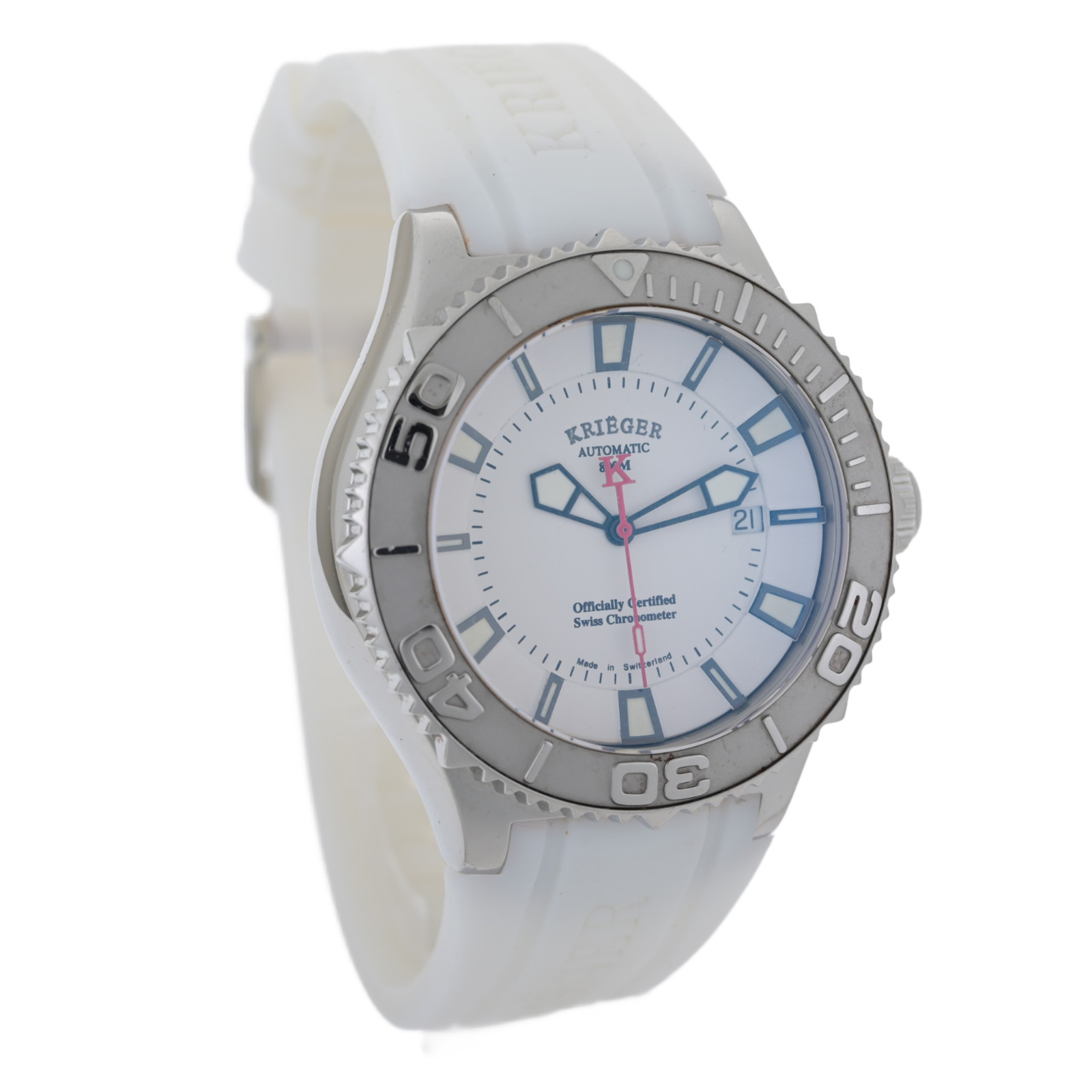 Krieger K1001S Sea Stallion Automatic Limited Edition 42mm White Men’s Watch B&P