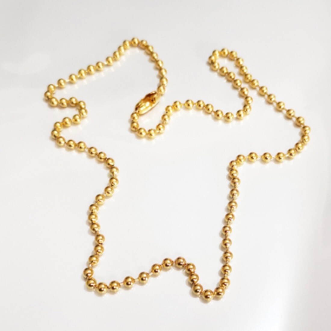 1.5-12mm Wholesale Stainless Steel Gold Bead Ball Chain Necklace Unisexs Link