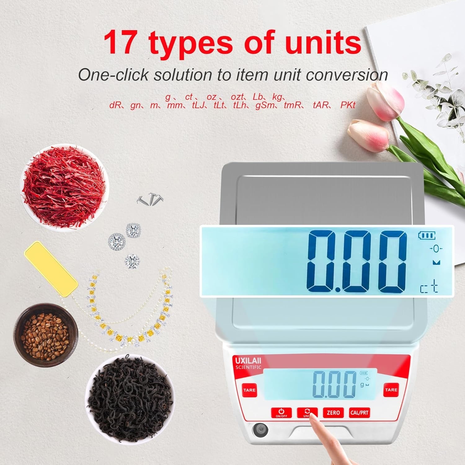 Laboratory Balance 5000g x 0.01g High Precision Digital Scale Jewelry Gram
