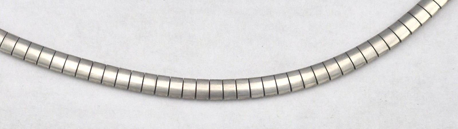 Vintage 4mm Flat Snake Link Sterling Silver Chain Choker Necklace 16″