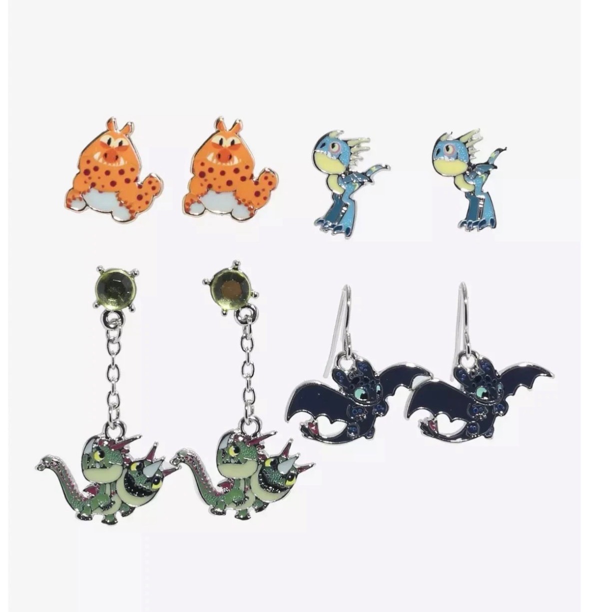 How To Train Dragon Chibi Toothless & Stormfly BF Necklace or Earring Set New
