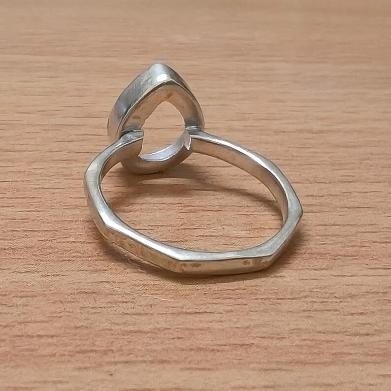 925 Sterling Silver 7x9mm Pear Bezel Setting Blank for DIY Jewelry Making