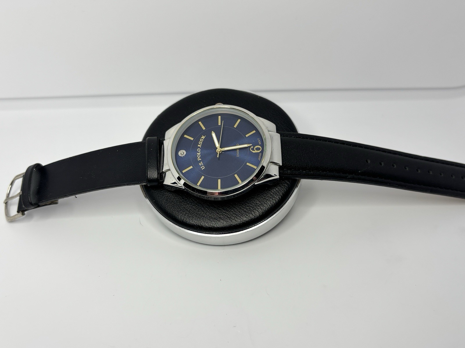 U.S. Polo Assn. Men’s Quartz Watch – Blue Sunburst Dial 41.1mm – New Battery