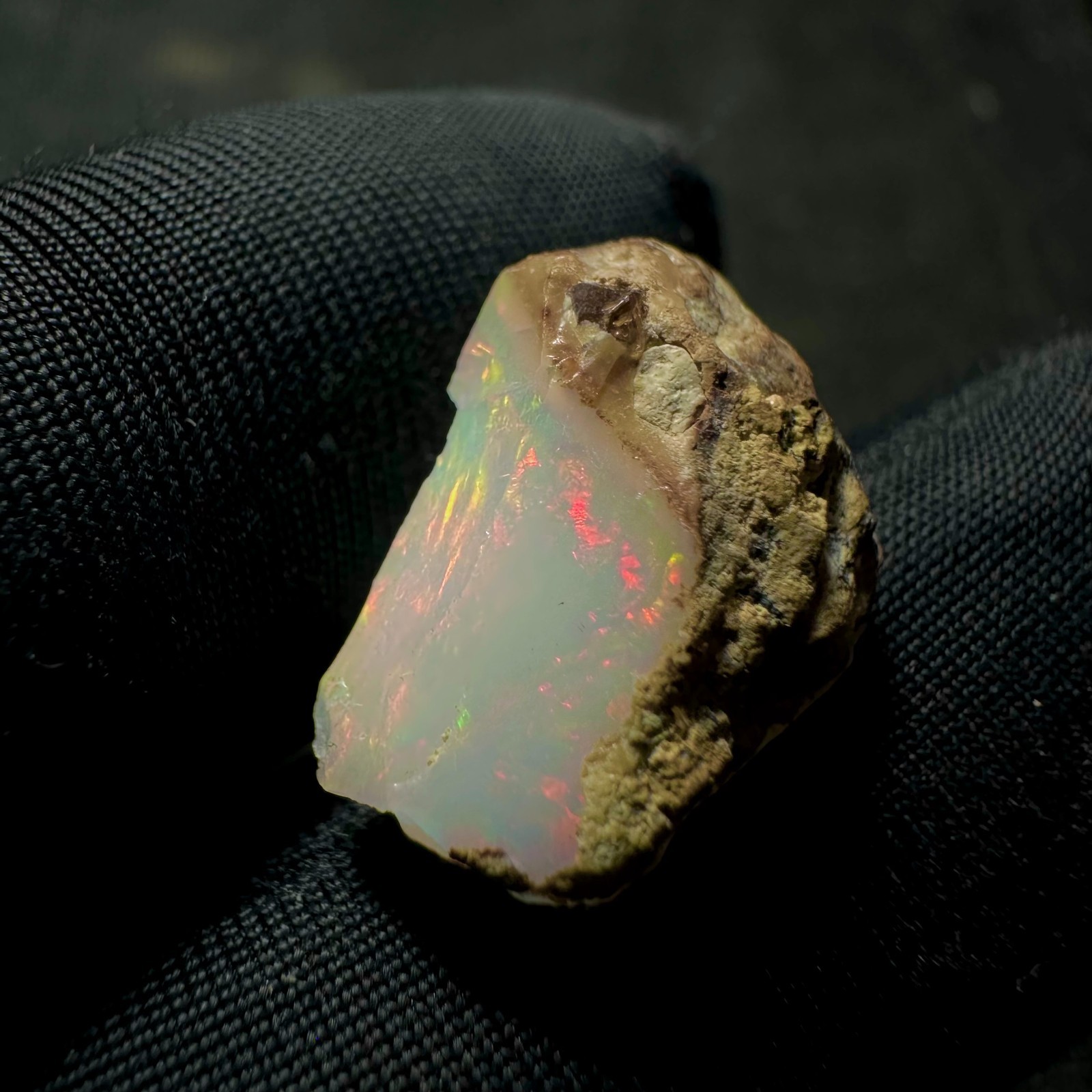 6.45 CTS Natural Ethiopian Opal Rough, Multi Fire Opal Gemstone, Welo Opal Raw.