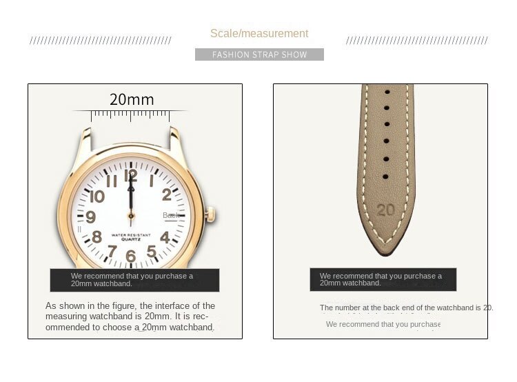 High Quality Calf Genuine Leather Watch Band Strap 12mm-24mm Universal with Box
