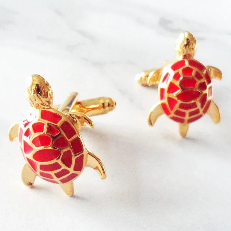 Metal Sea Turtle Cufflinks French Men’s Daily Casual Business Shirt Cuff Links
