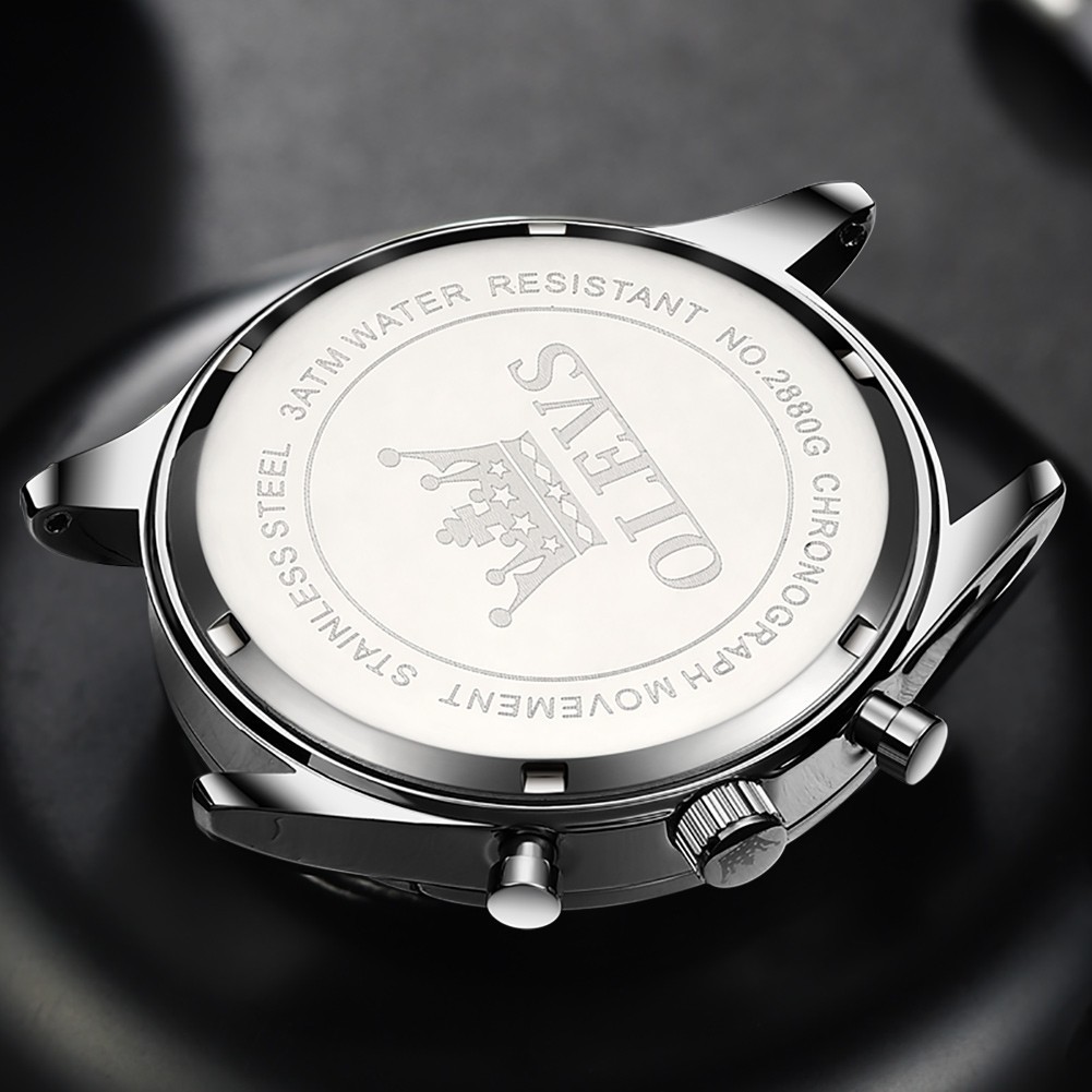 OLEVS 2880 Luminous Multifunctional Male Top Quality Calendar Quartz Watch