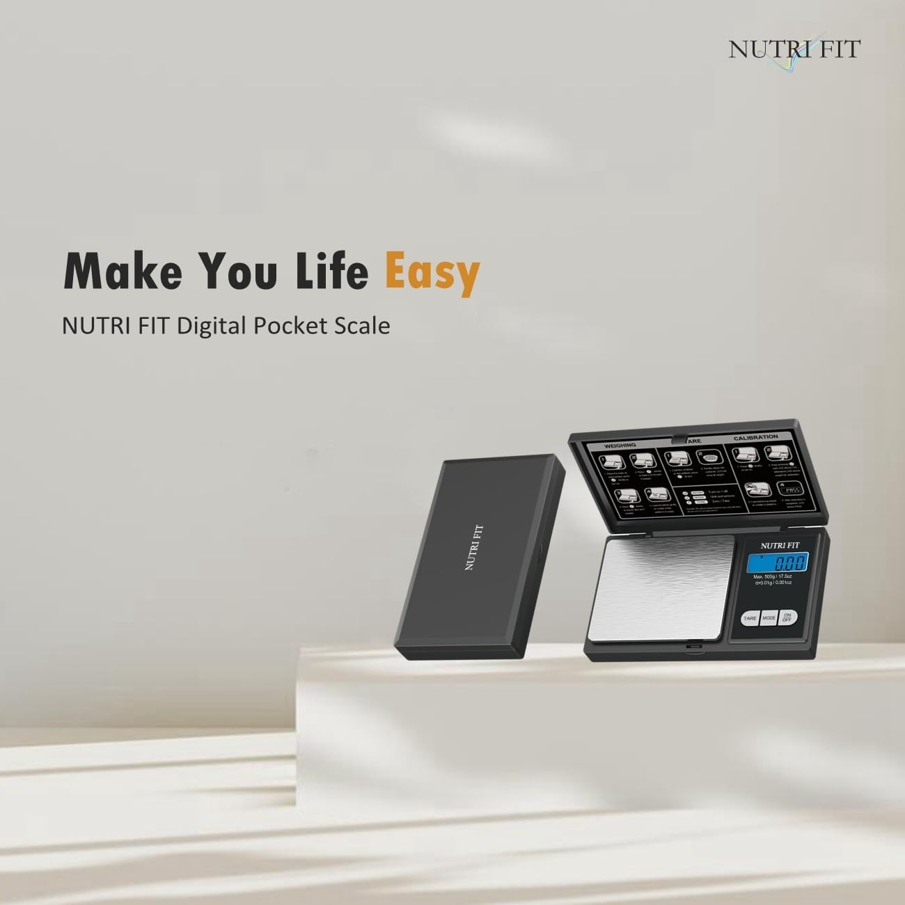 Gram Scale Digital Pocket Scales 0.01g 500g Small Jewelry Scale | Portable Mg…
