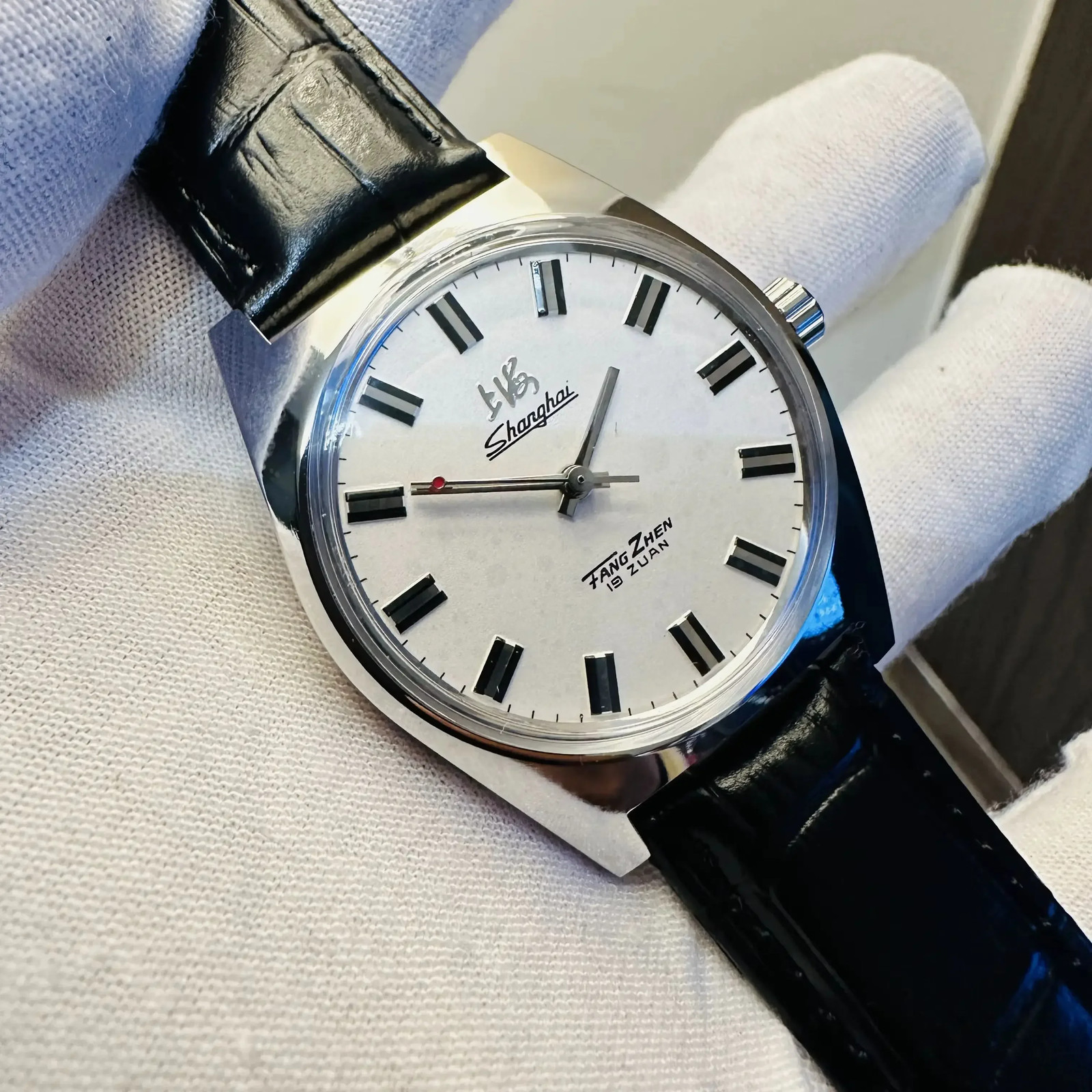 36mm Shanghai Watch Retro 7120 Manual Mechanical Movement Minimalist Business M