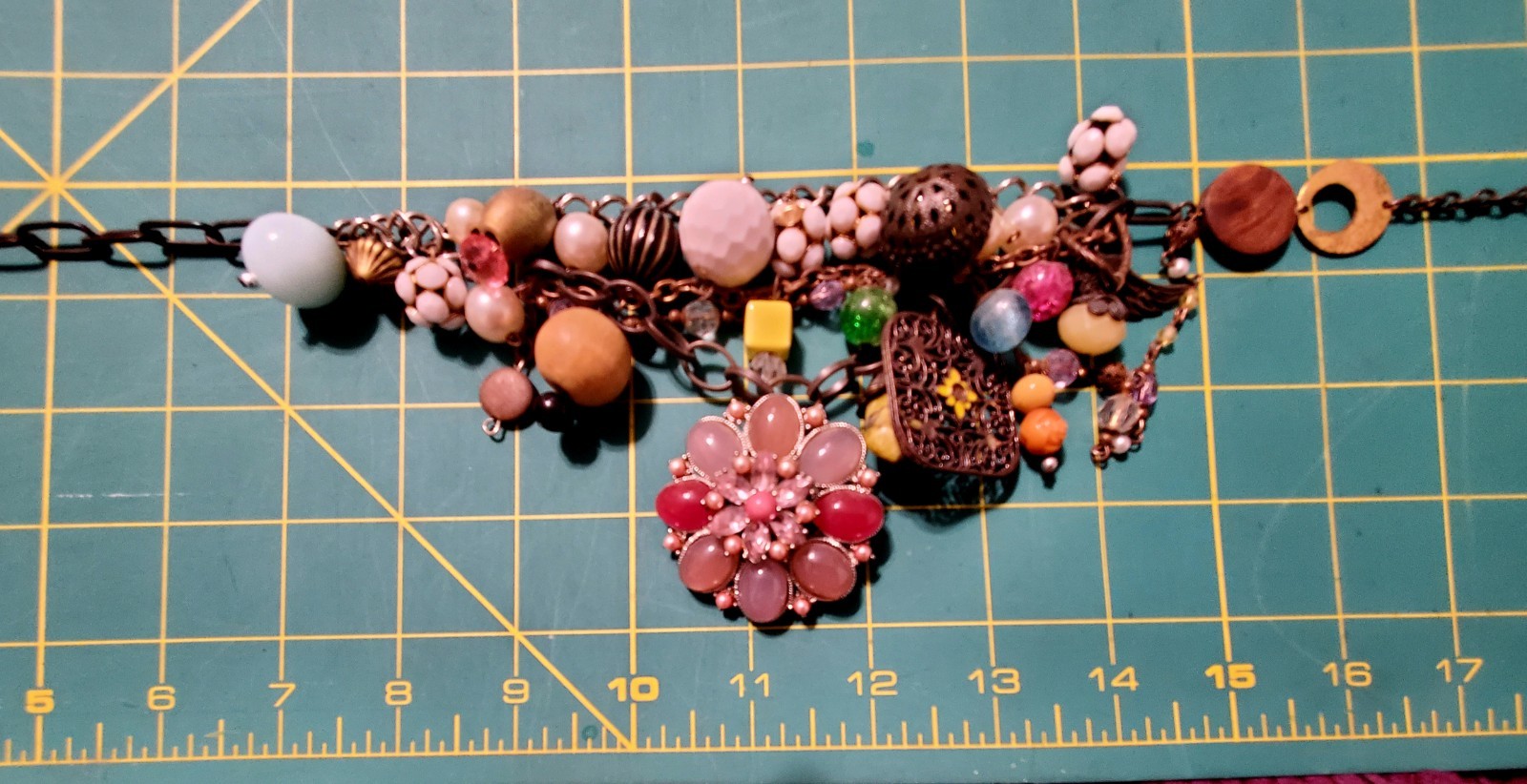 Touch Piece Multi-Charm Statement Necklace