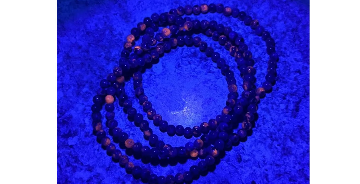 5pcs Yooperlite 4mm Beads UV Reactive Flame Stone Glowing Healing Reiki Bracelet