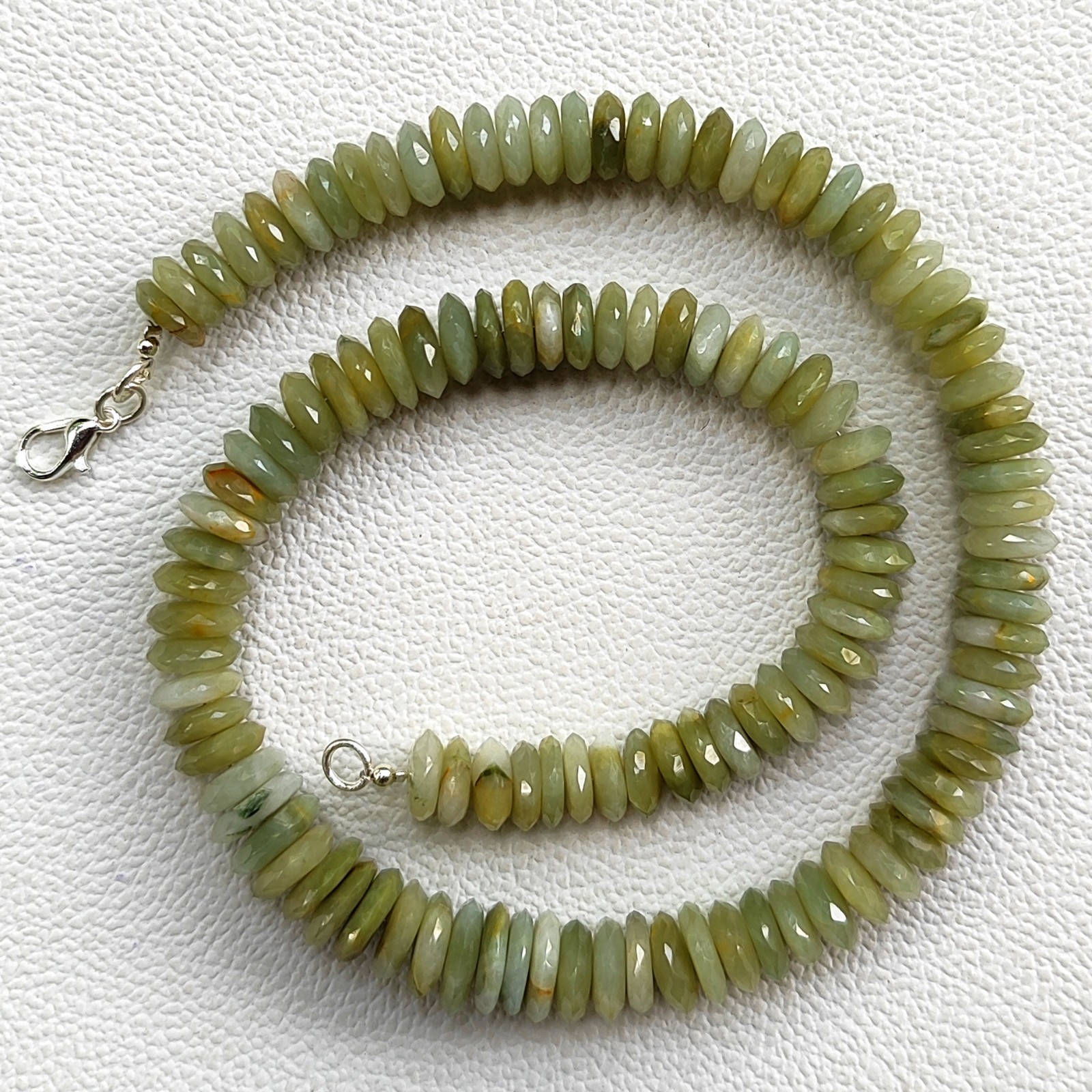 Natural Chrysoberyl Cats Eye 9-11mm Faceted German Cut Beads Necklace 16″ India
