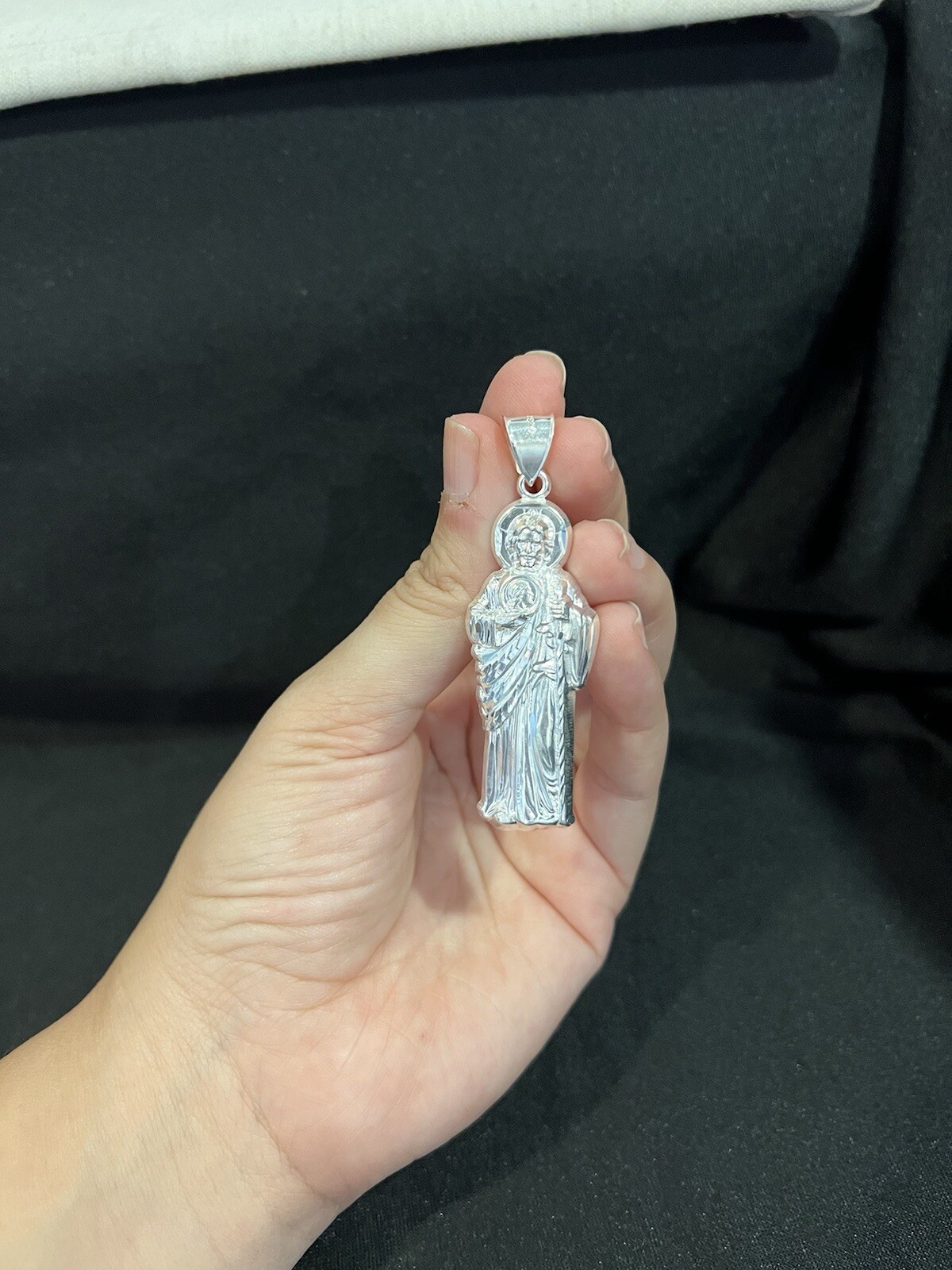 925 Sterling Silver Men Women St Jude Thaddeus San Judas Tadeo Pendant