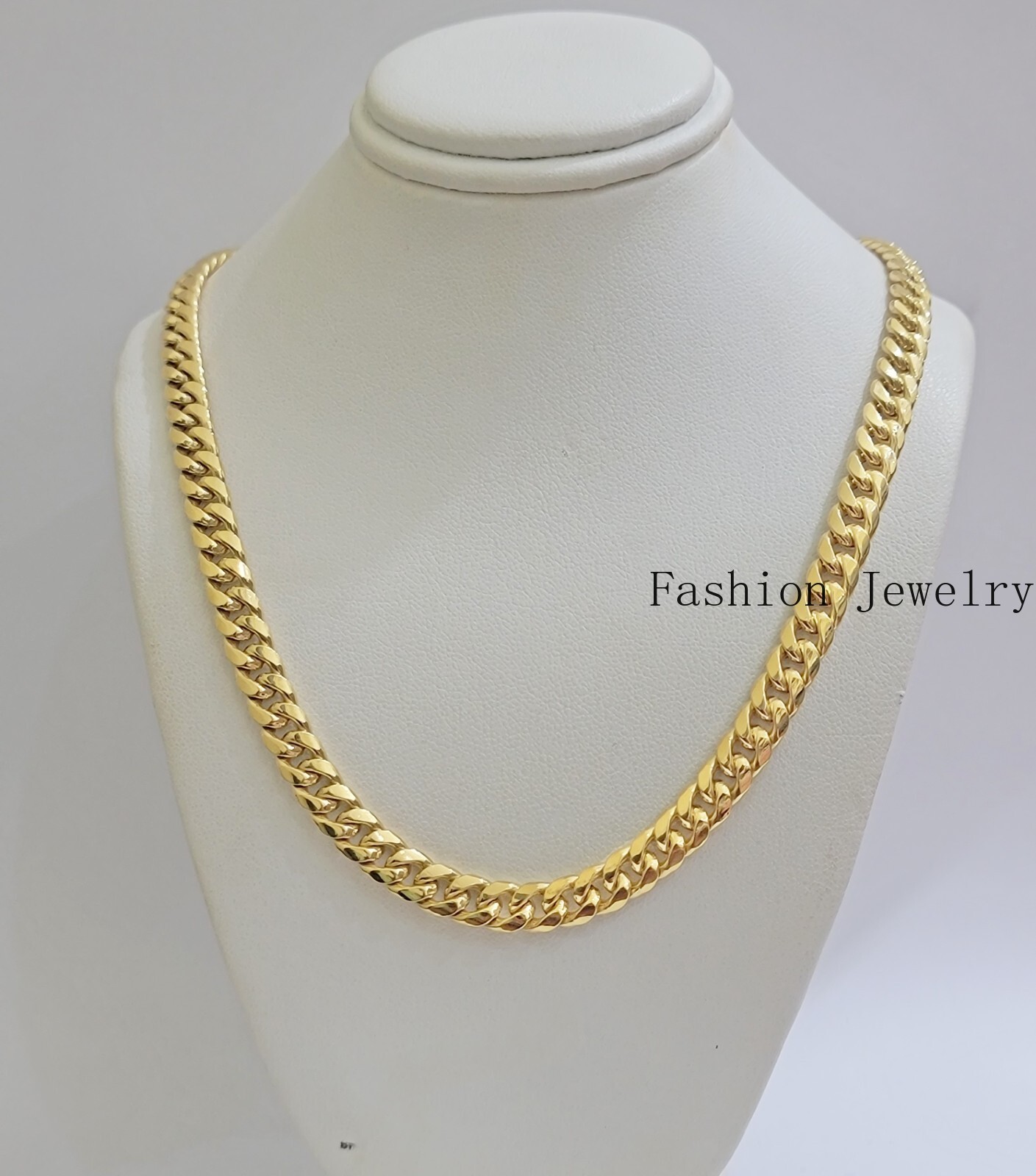 Real 10K Gold Miami Cuban Link Chain Necklace 6mm — 20″ 22″ 24″ 26″ 10kt Yellow