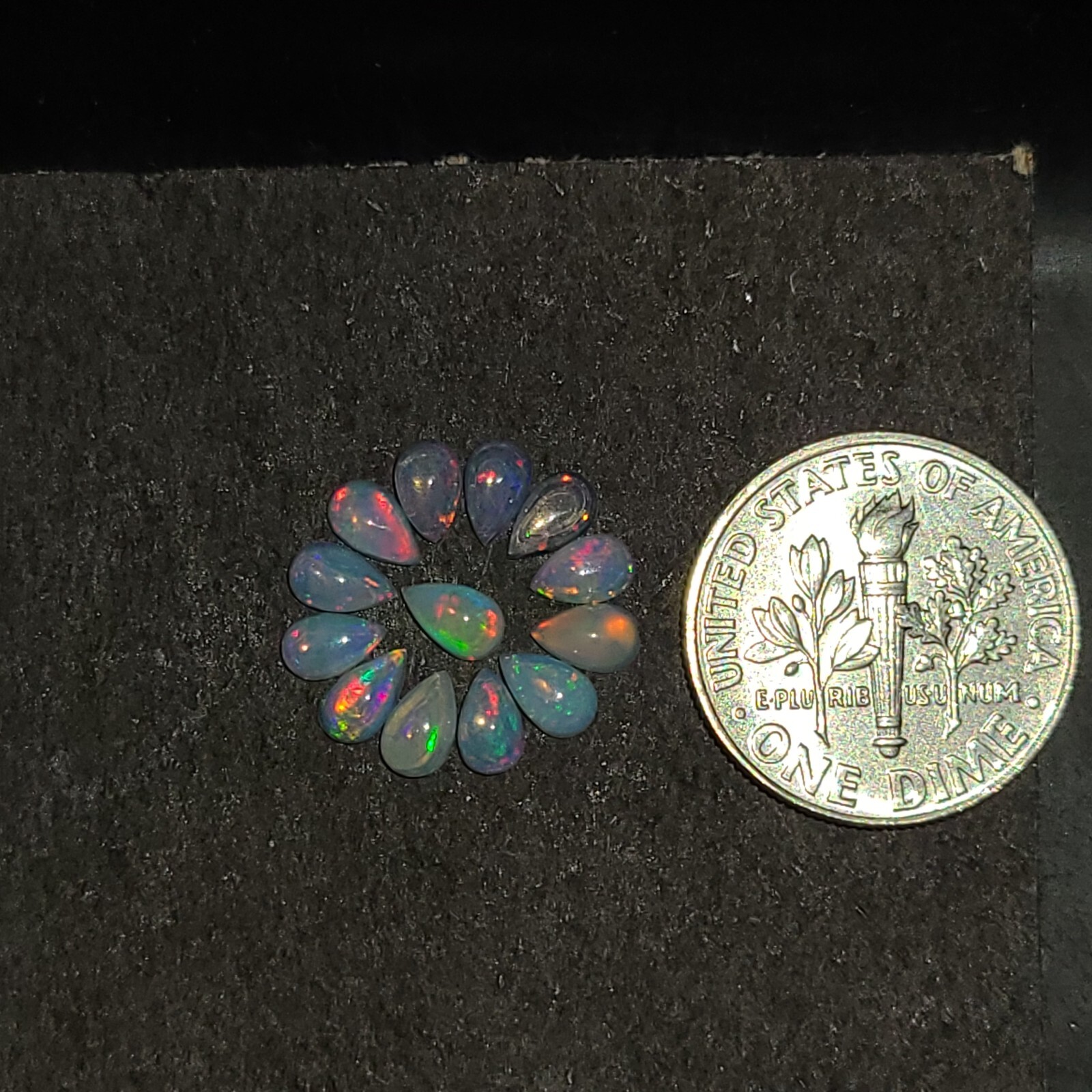 Ethiopian Opal 5x3mm, 6x4mm, 7x5mm, 8x5mm Cabochon Pear Loose Gem(s)