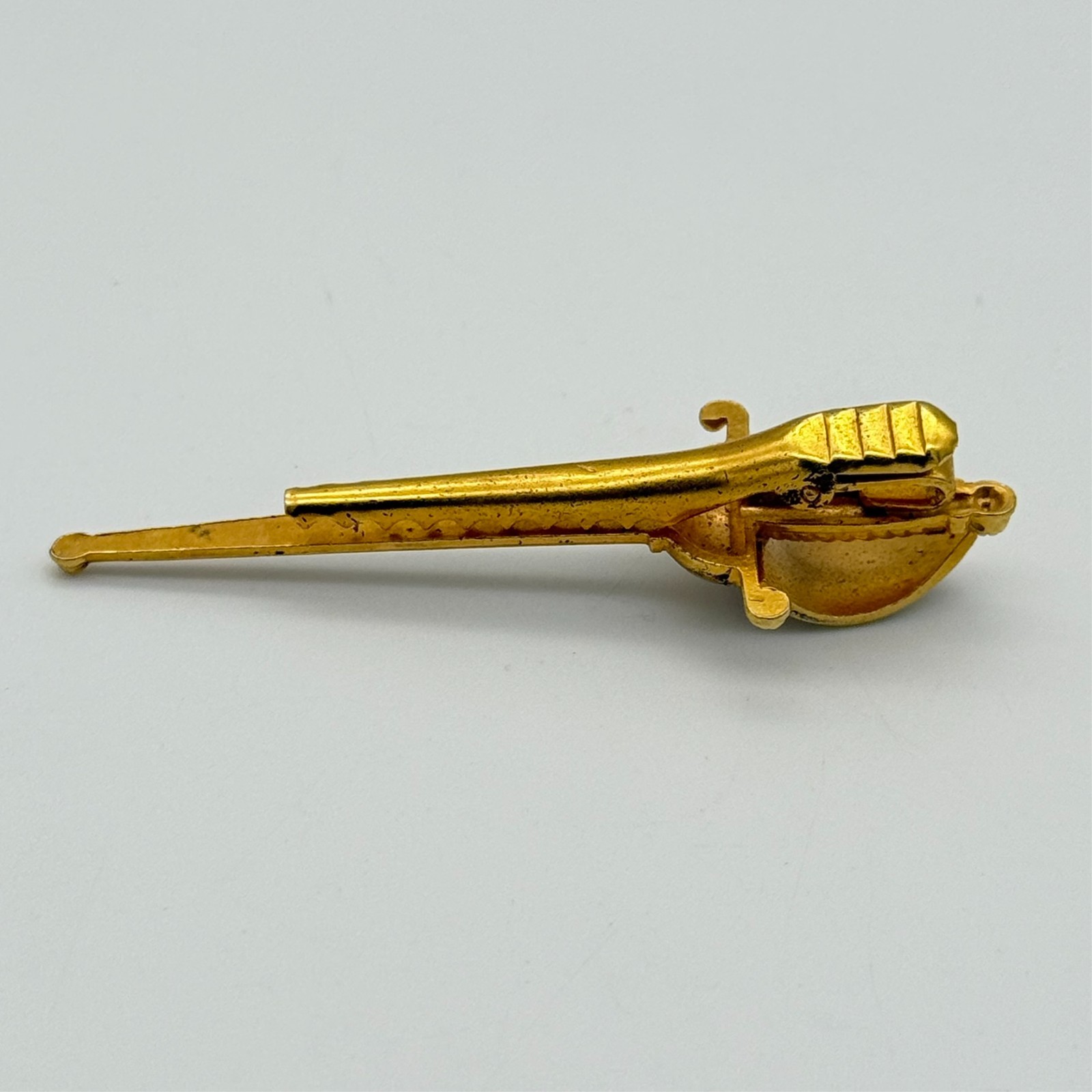 Vintage Sword Tie Bar Clip Damascene Gold Silver Black 2.5″ Rapier Spanish
