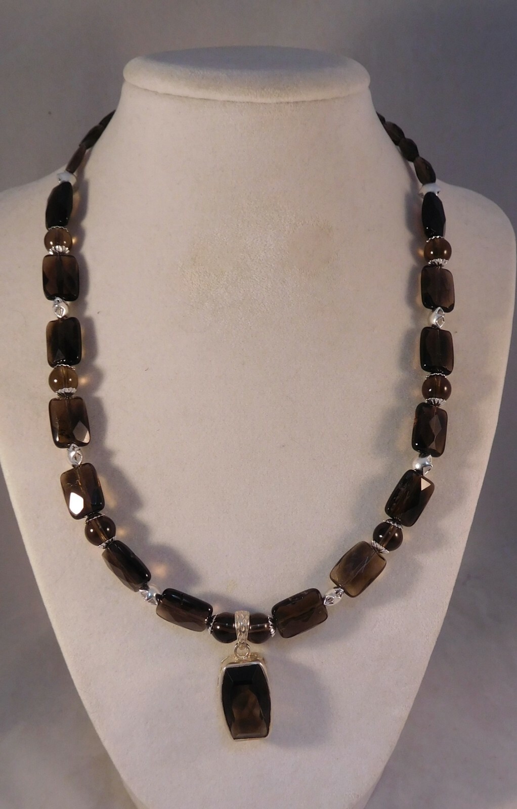 Faceted Smoky Quartz Statement Necklace by Healing Light Stones