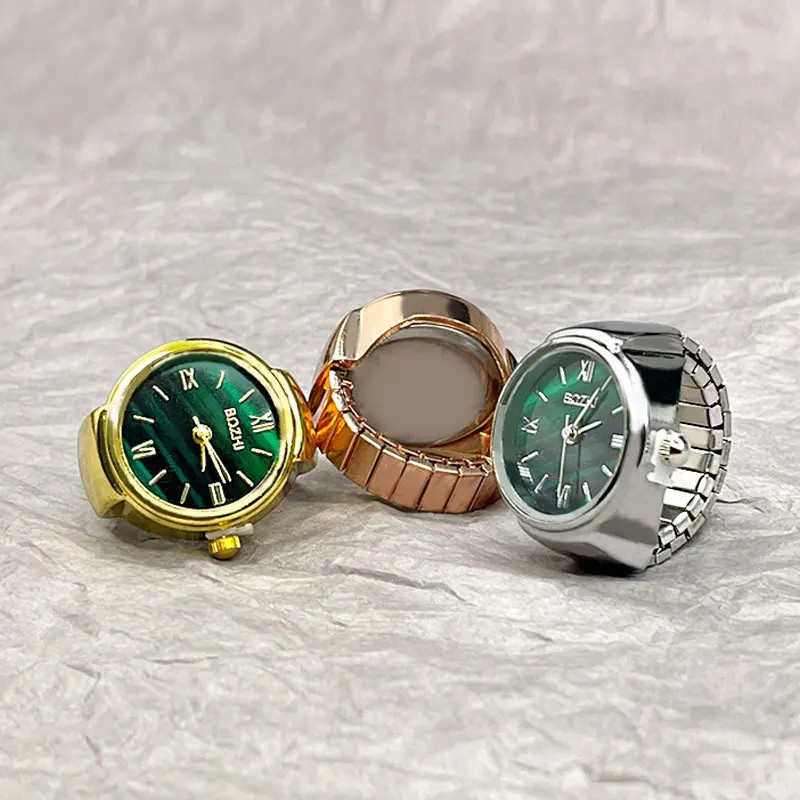 Kiss Jewelry Green Digital Quartz Finger Watch Rings for Women Men Couple